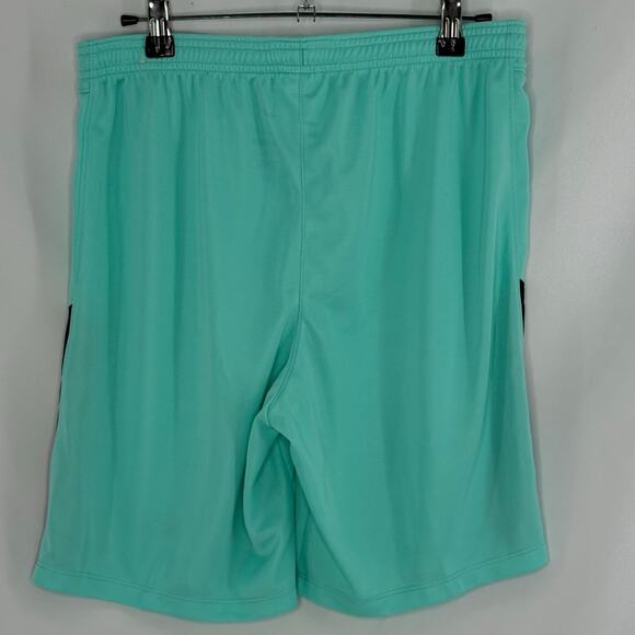 Nike Dri-Fit Slim Fit Shorts Mens Medium Teal Blue Black Athletic Training Gym - Picture 2 of 4